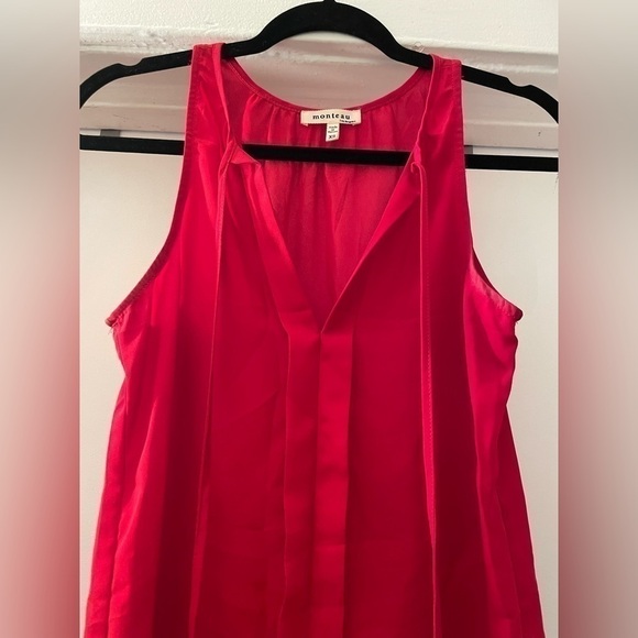Monteau Red sleeveless top Size X Small - Picture 3 of 7